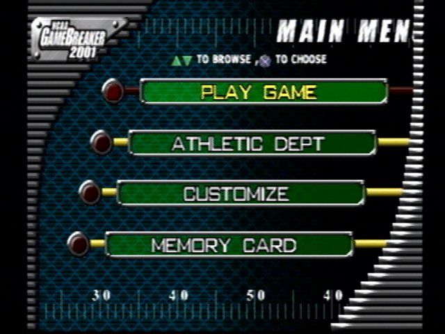 NCAA GameBreaker 2001 screenshot 3 for Playstation